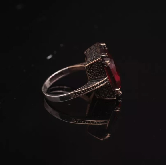 ♥️925 Sterling Silver Handmade Turkish Ruby Ring♥️ - Picture 4 of 9